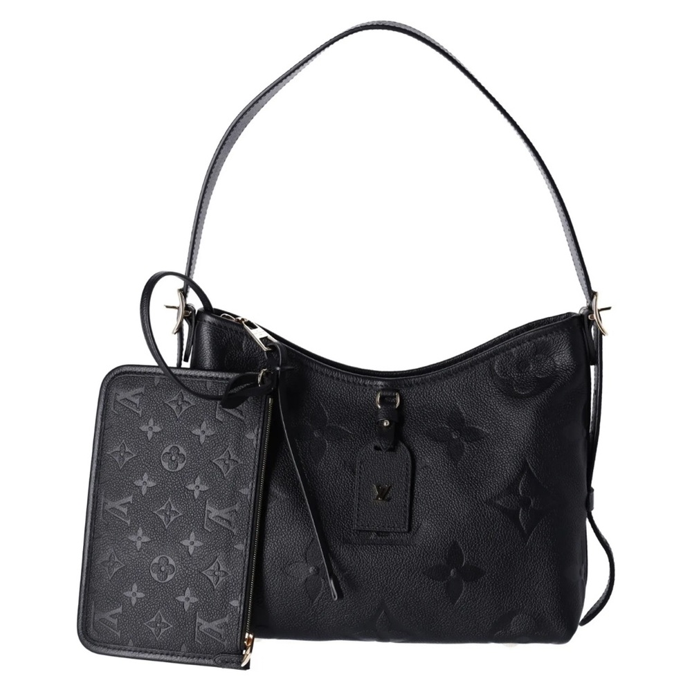 Louis Vuitton Carryall Zip NM PM Hobo M46288 Noir Monogram Empreinte + Pouch